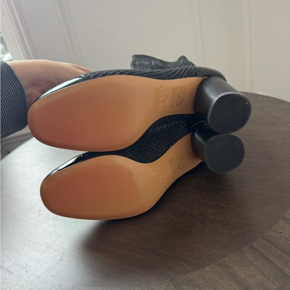 Sandro Captoe Glitter Black Patent Leather Sock Booties - Size 39 - NWOT - Picture 7 of 8